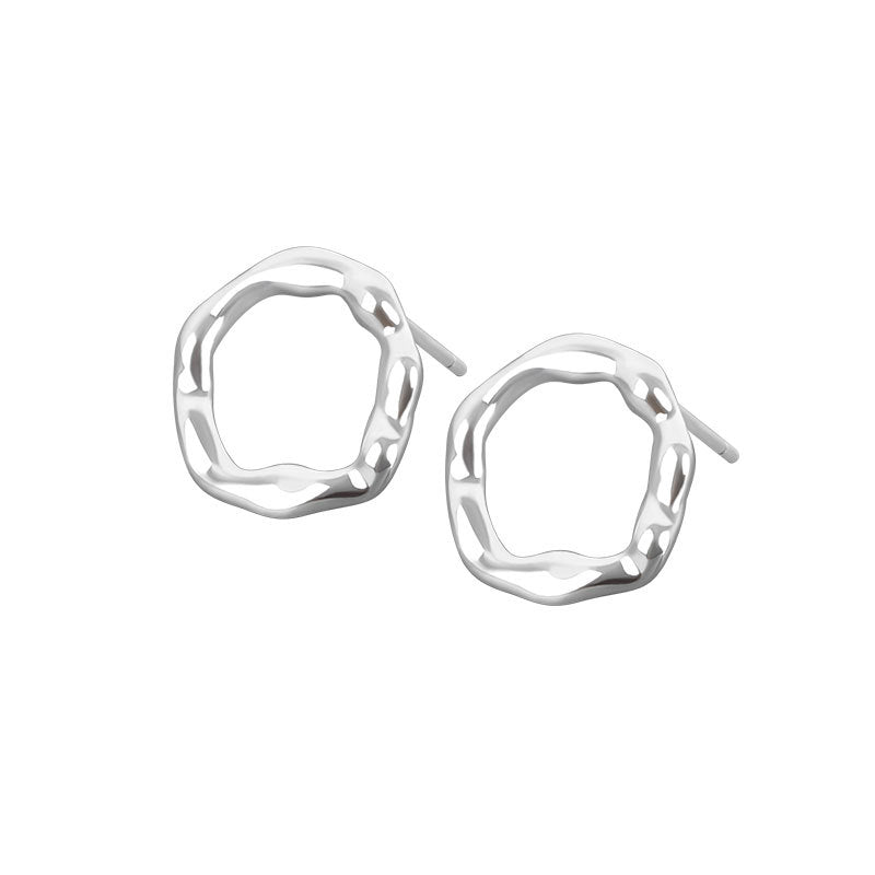 Metal Irregular Circle Design Earrings