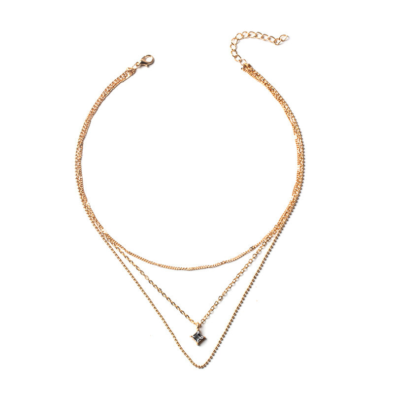 Fashion Simple Personality Multi-layer Metal Clavicle Chain