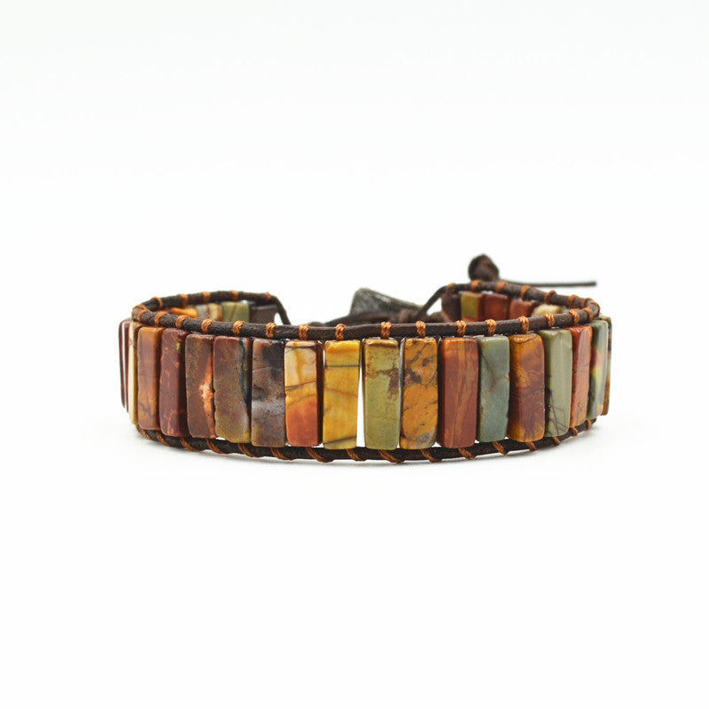 Stylish Handwoven Single Layer Leather Bracelet