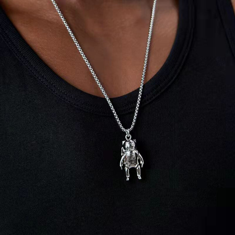 Fashion Personality Astronaut Spaceman Couple Necklace