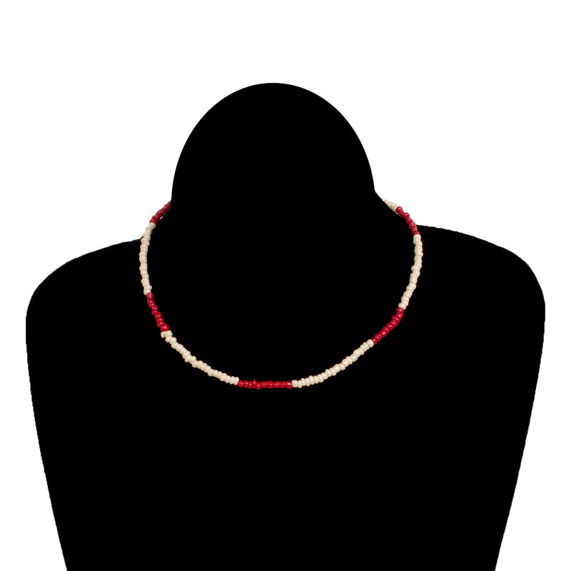Fashion Hand-threaded Short Rice Bead Necklace Women