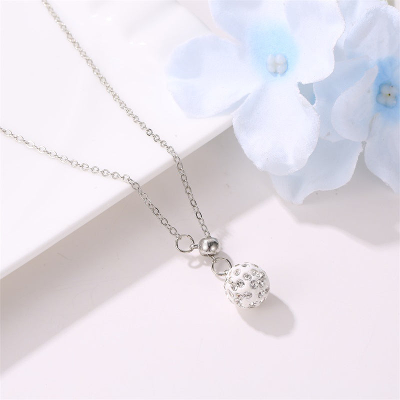 Temperament Crystal Pendant Clavicle Chain