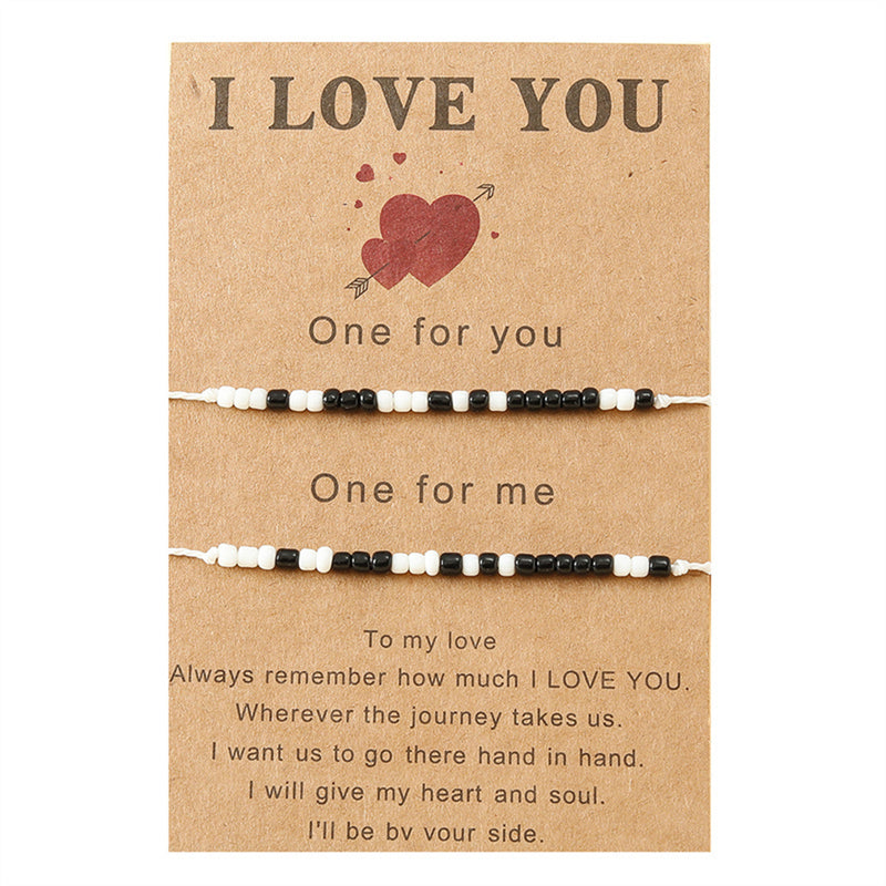 Two-pack Couple Bracelet Paper Kami Beads
