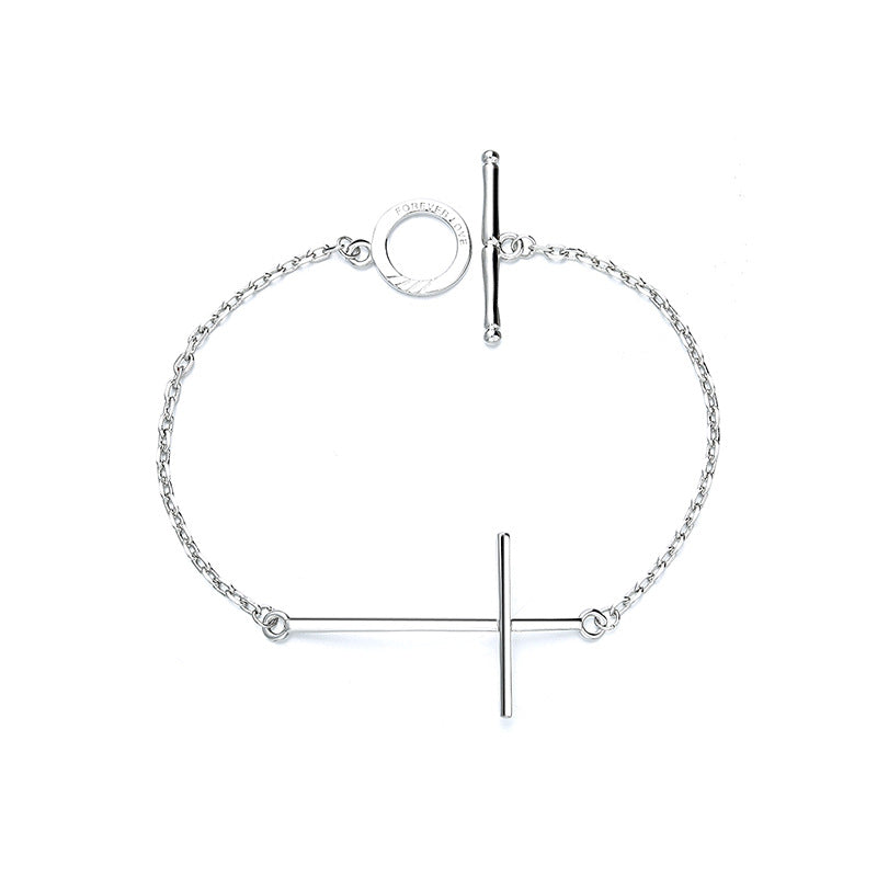 Letter Circle Ot Buckle Geometric Bracelet Women