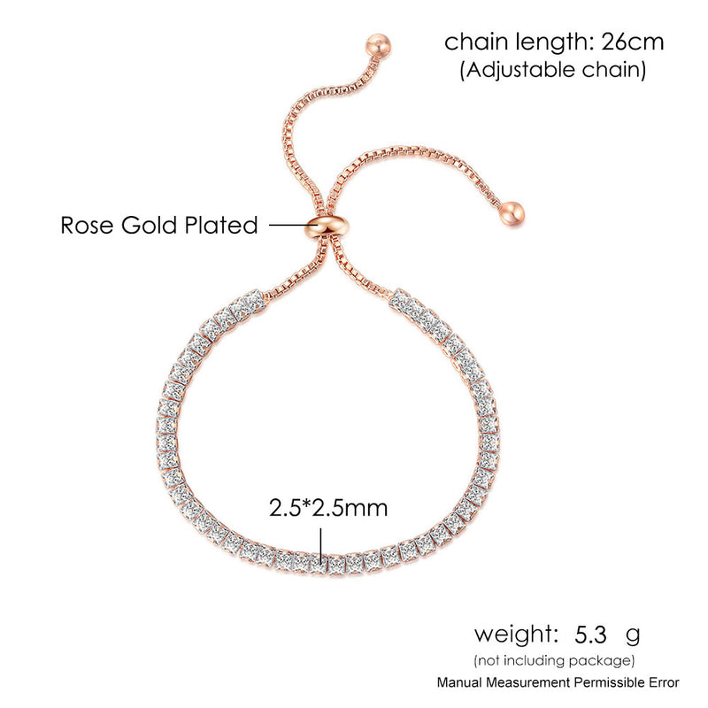 Women's Fashion Simple Single Row Diamond Bracelet