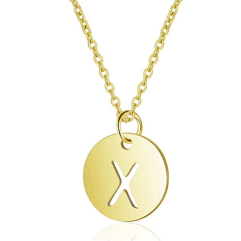 Initial Stylish Stainless Steel Pendant Necklace