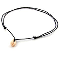 Shell Pendant Simple Long Section Adjustable Drawstring Necklace Women's Necklace Short Necklace