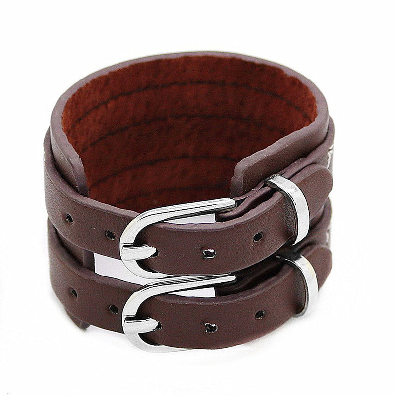 Car Thread Jewelry Personality Multi-layer Leather Double Buckle