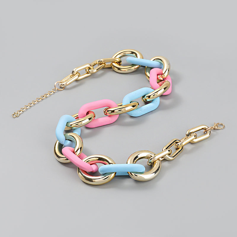 Girly Heart Party Design Alloy Resin CCB Necklace