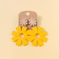 Simple And Beautiful Flowers Exaggerated Acrylic Earrings Personality Candy Color Temperament