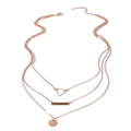 Geometric Pendant Necklace Simple Multilayer Clavicle Chain