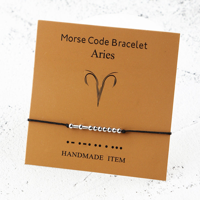 Versatile Twelve Constellation Morse Code Couple Bracelet