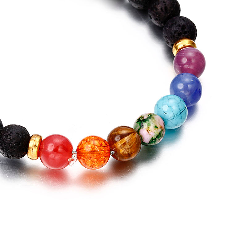 Colorful Volcanic Stone Bracelet