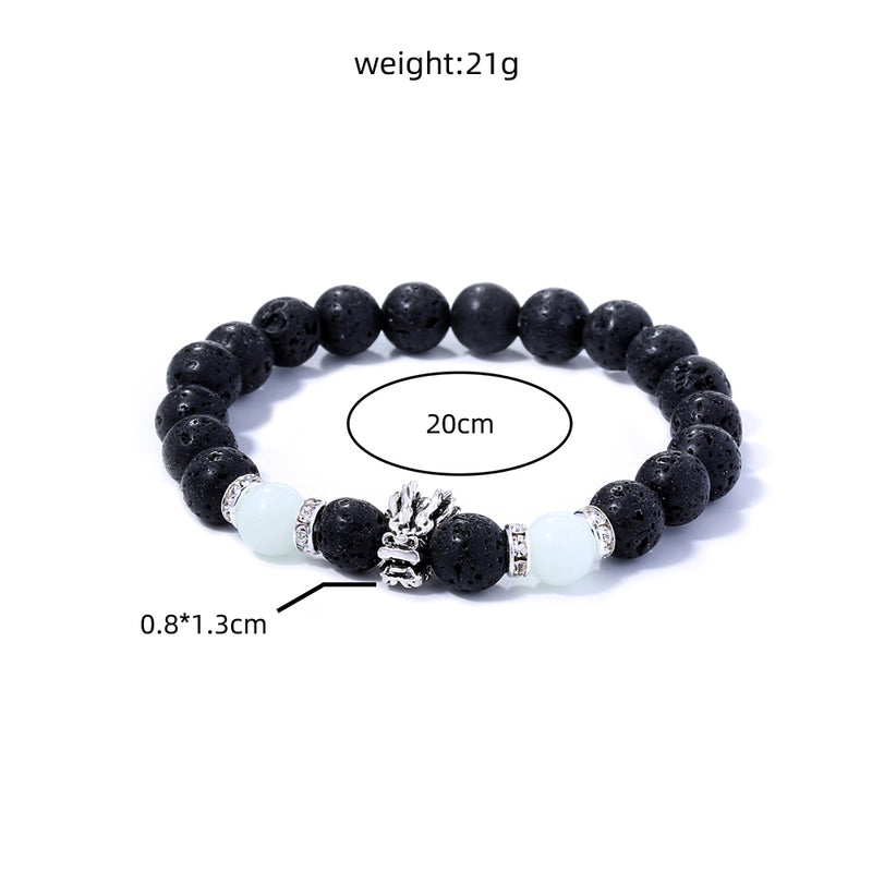 Volcanic Stone Luminous Bead Bracelet