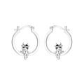 Zodiac Ox Hanging Basket Earrings Simple Round