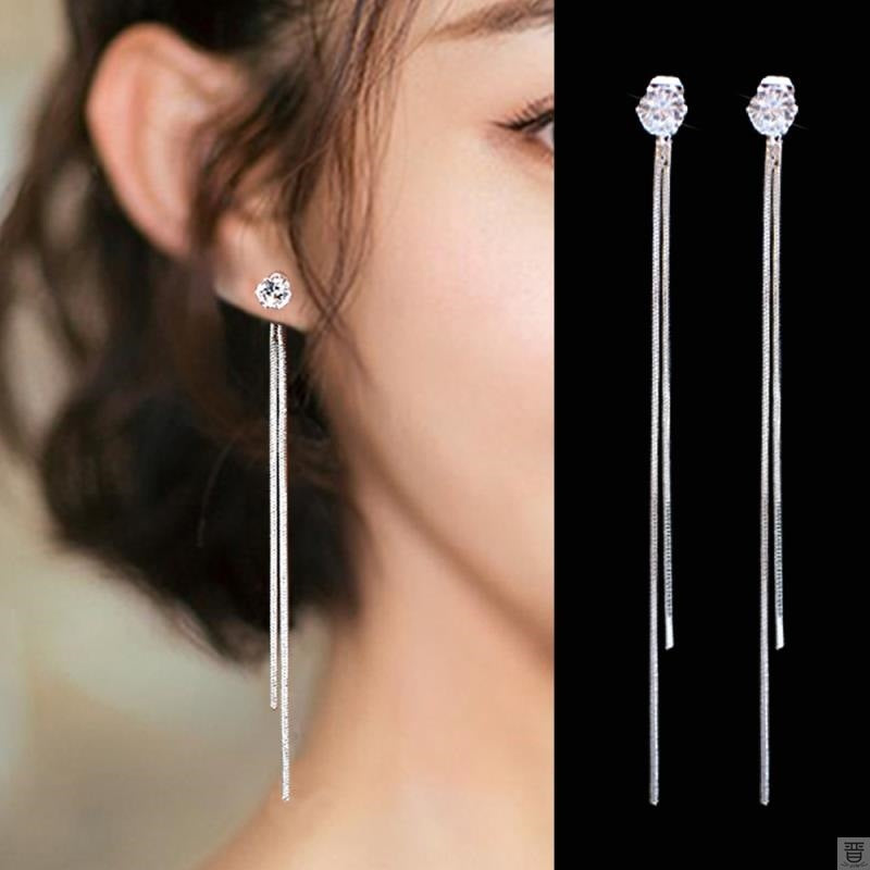 Female Temperament S925 Silver Pin Earrings