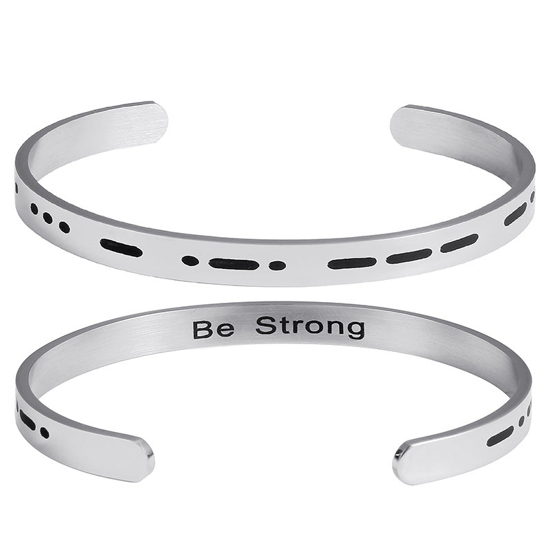 Euramerican Morse Password Letter Bracelet New