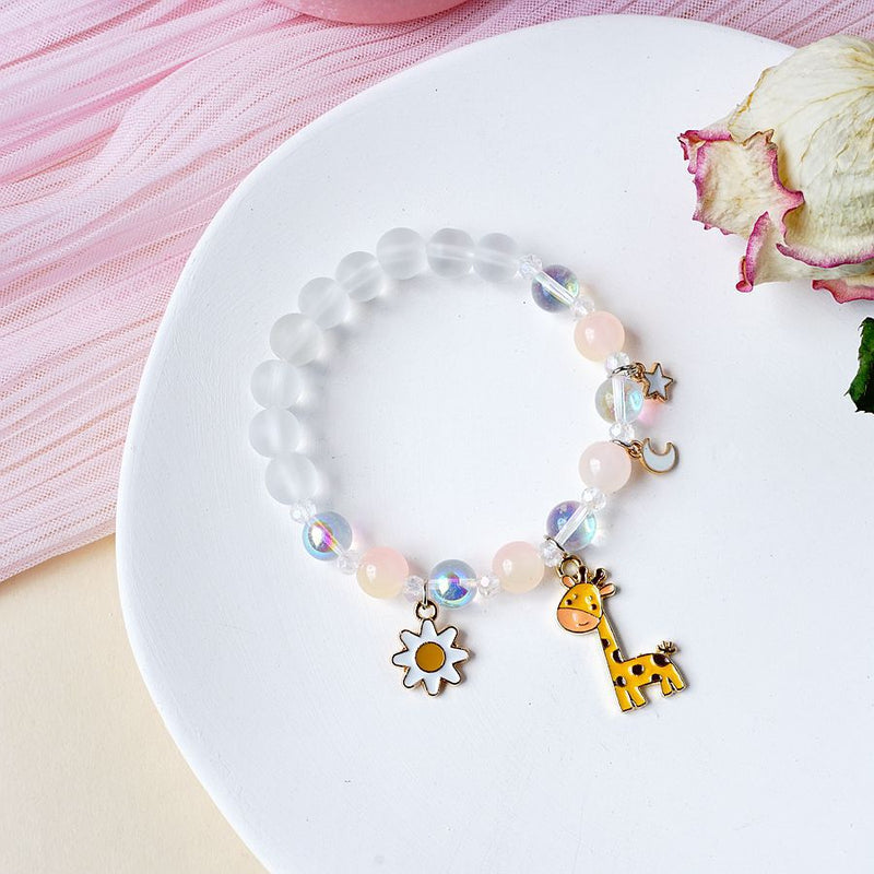 Women's Fashion Temperament Cute Cat Crystal Beads String