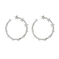 Fashion Temperament Star Earrings Five-pointed Star Metal Three-dimensional