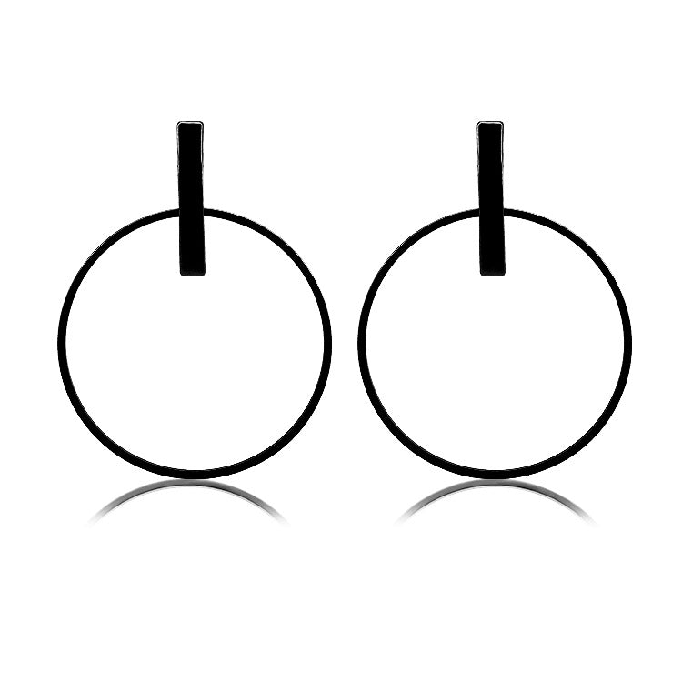 Simple Temperament Big Circle Female Earrings