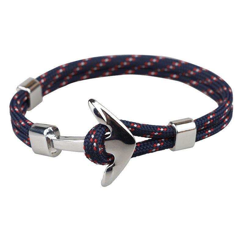 Boat Anchor Men's Bracelet Polyester Rope Bracelet