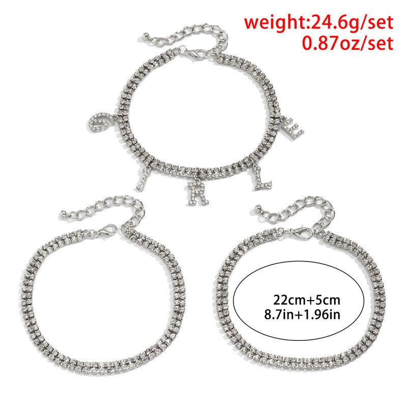 Ethnic Beach Style Claw Chain Letter Girl Suit Anklet