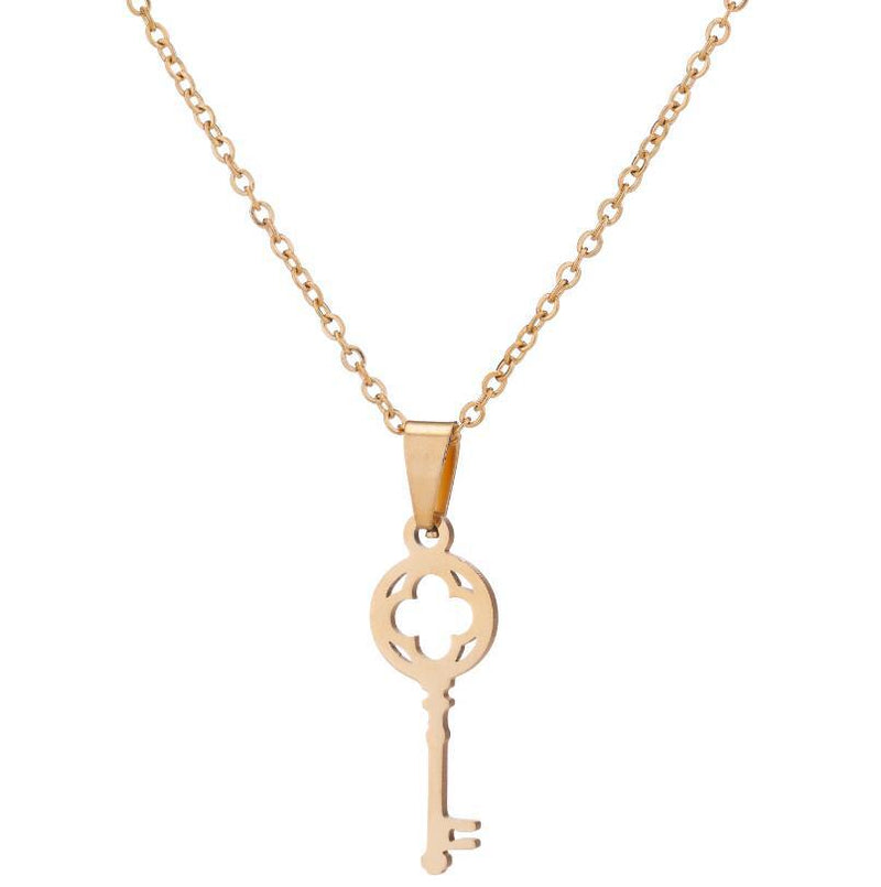 Stainless Steel Temperament Simple Key Clavicle Chain