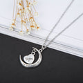 Female Clavicle Chain Environmentally Friendly Electroplating Crescent Pendant Necklace