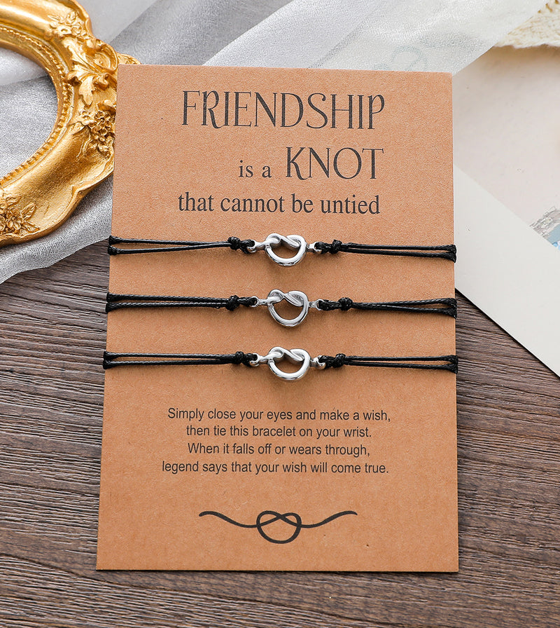 Friendship Is A Knot Card Bracelet