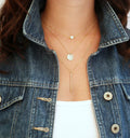 Simple and simple chain metal ring short necklace