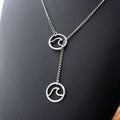 Wave Adjustable Sweater Chain Handcuffs Five-pointed Star Pendant Necklace