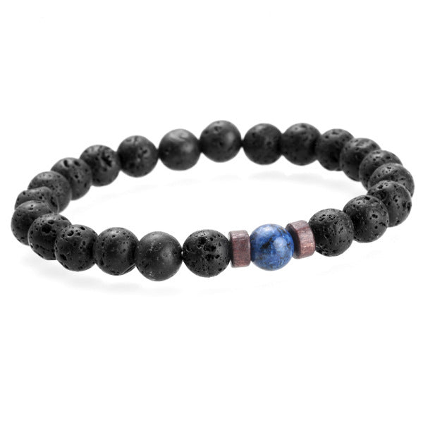 Fashion Men's Retro Volcanic Stone Yoga Bracelets