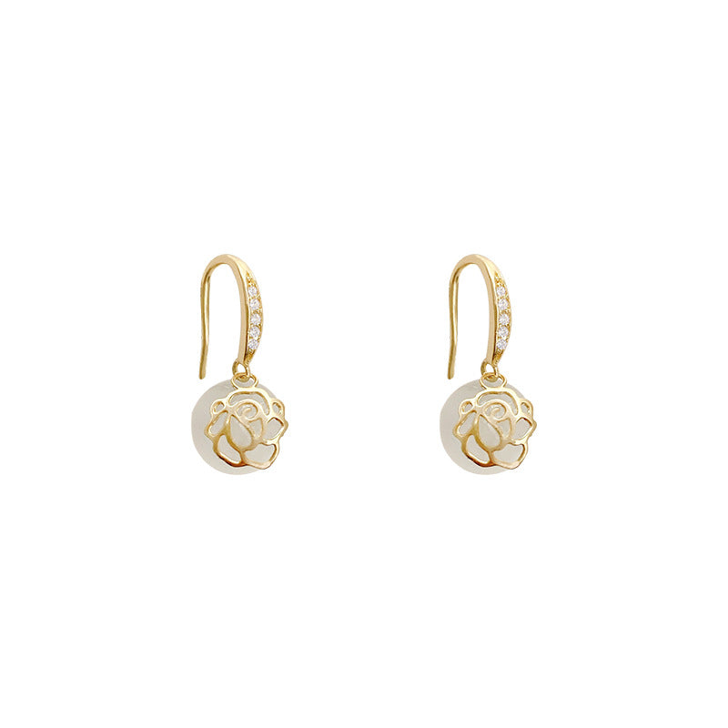 Light Luxury Flower Opal Earrings