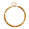 New Golden Rice Bead Beach Anklet Women