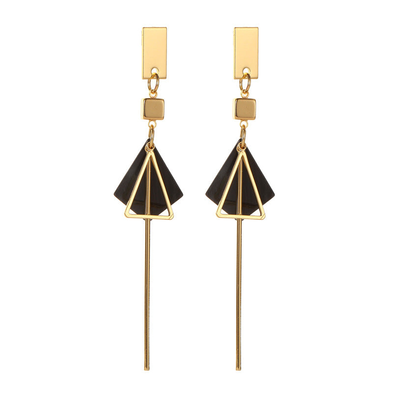 Tassel Earrings Acetate Plate Geometric Stud Earrings