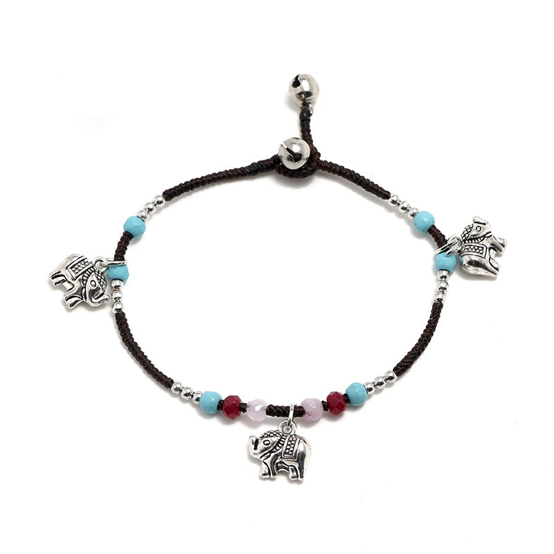 Bohemian Ethnic Fashion Simple Alloy Elephant Pendant Bracelet