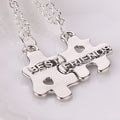 Fashion Two-petal Puzzle Pendant Necklace Sweater Chain