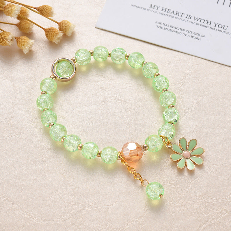 Korean Style Fashion Popping Crystal Small Daisy Bracelet