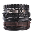 Vintage Men's Leather Bracelet European And American Woven Suit Carrying Strap