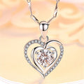 Silver Plated Pendant Love Heart Shaped Ocean Heart Pendant