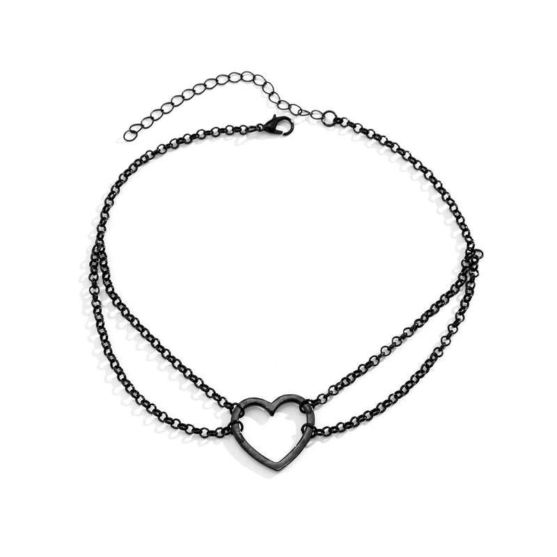 Simple Harajuku Style Geometric Love Short Collar Chain