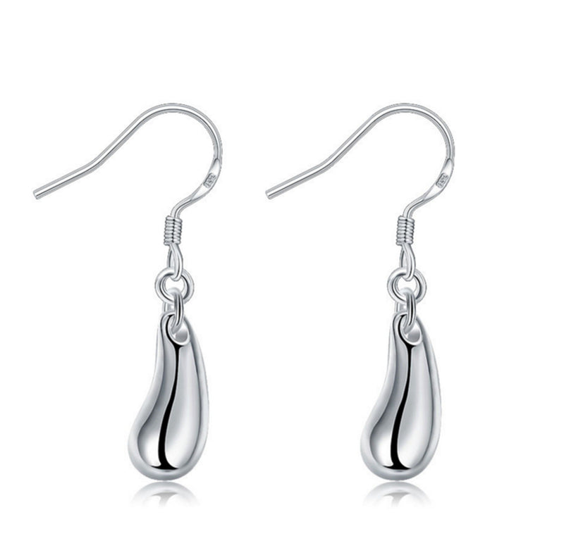 Women's Fashion Silver Waterdrop Shape Earrings