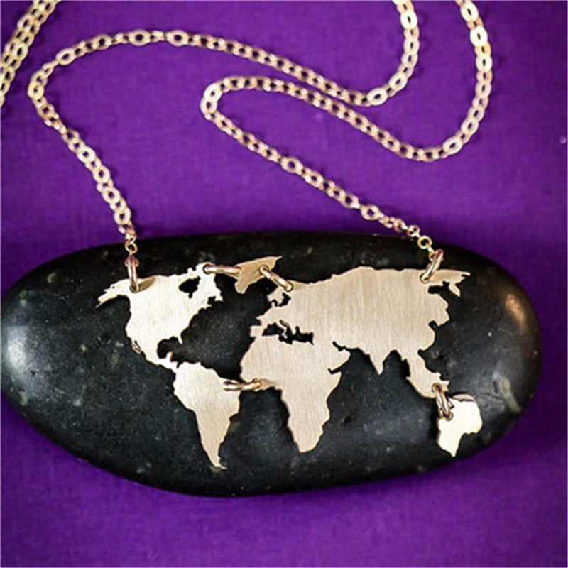 Personality Exaggerated World Combination Pendant Necklace