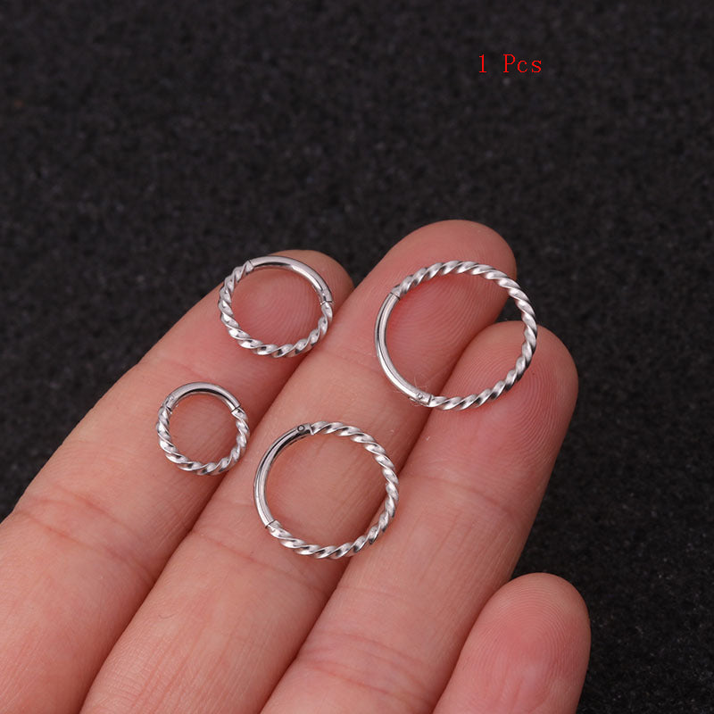 Hinged Segment Clicker Ring Nose Septum Piercing