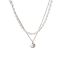 Simple Double Layer Pearl Necklace Female Tide Clavicle Chain