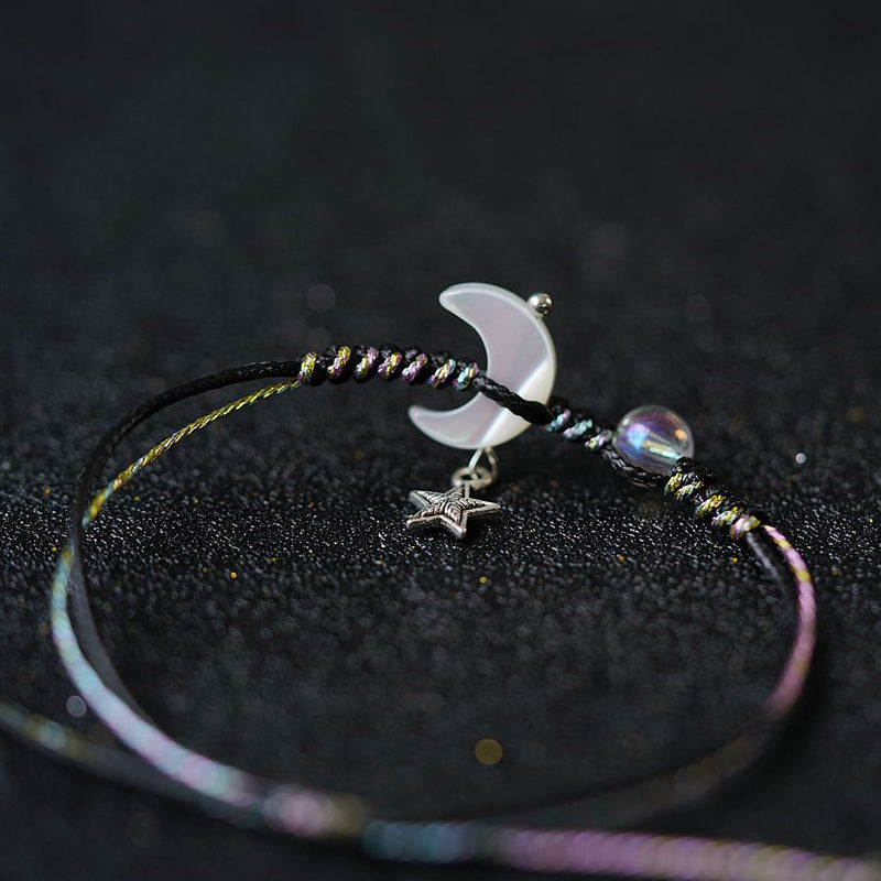 Niche Design Hand-woven Moon Couple Bracelet