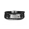 LOVE GRAND, To My Son Stainless Steel Leather Bracelet