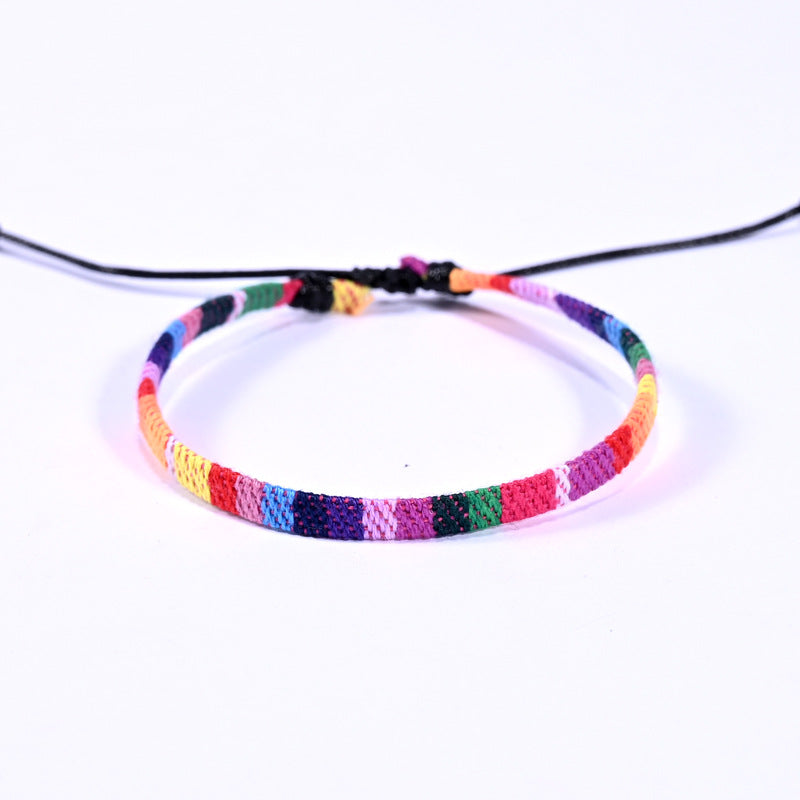 Braided Rainbow Bohemian Friendship Bracelet