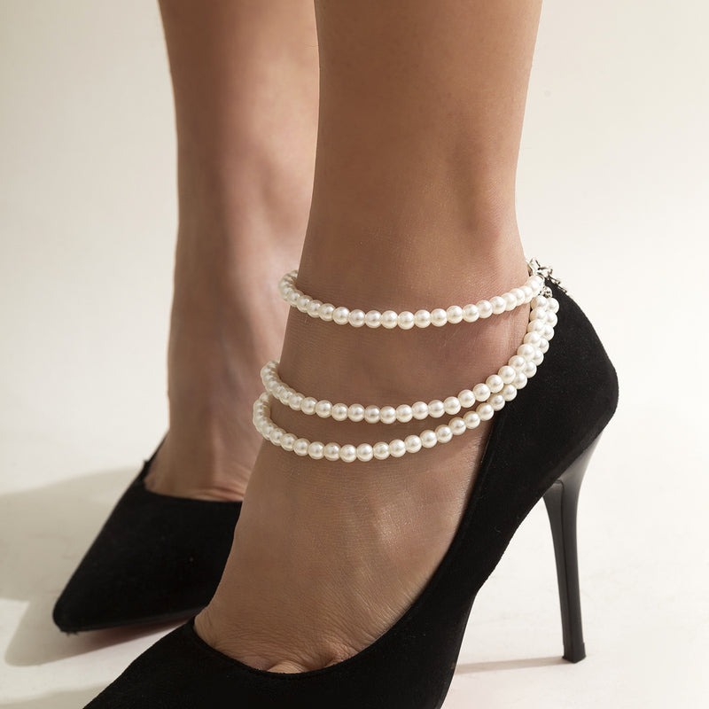 All-match Geometric Sequined Tassel Ethnic Style Anklet