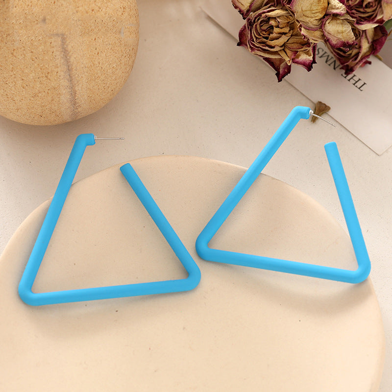 Exaggerated Geometric Large Earrings Personality Long